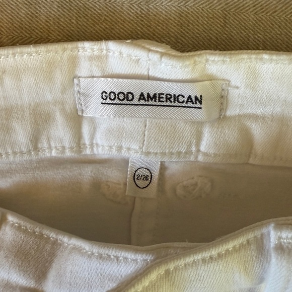 Good American White Distressed Denim Skirt Size 2 - Picture 5 of 8